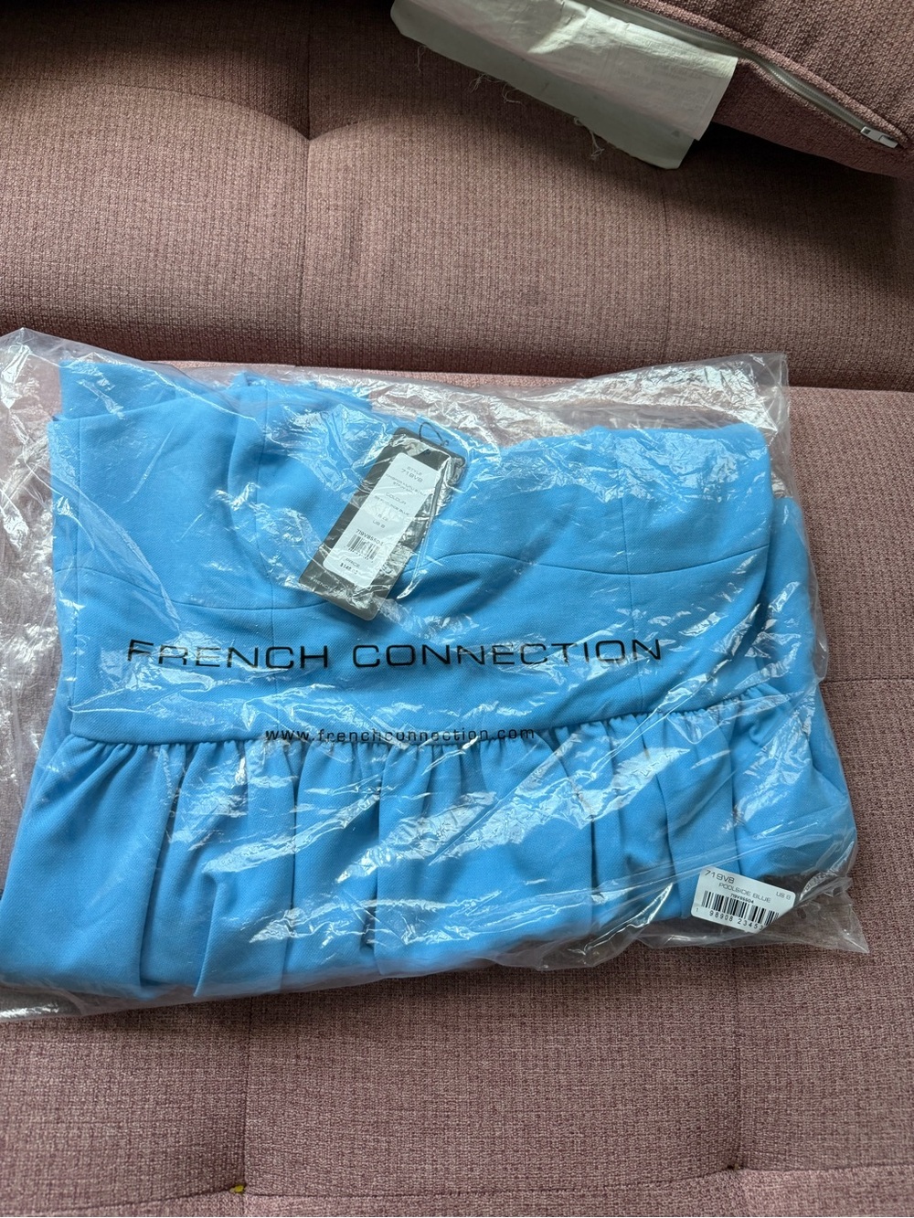 French Connection Poolside Blue
Women's Sweetheart Neck Mini Dress - Picture 5 of 5